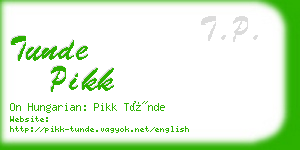 tunde pikk business card